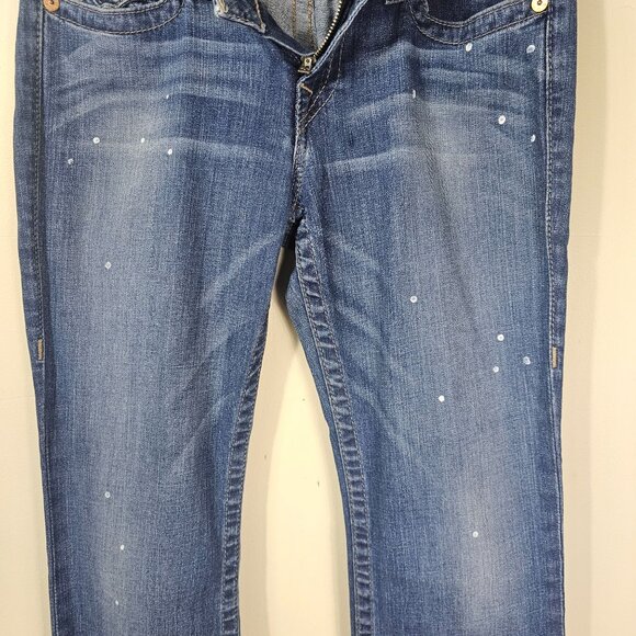 Y2K True Religion Womens Hi-Rise Boot Jeans Sz 30 Studded Pockets Upcycled‎ - Picture 3 of 16